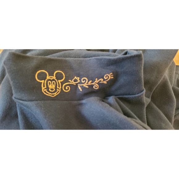 Vintage Disney unlimited mock neck LS Green Shirt Gold Mickey embroidered MICKEY - Picture 6 of 6